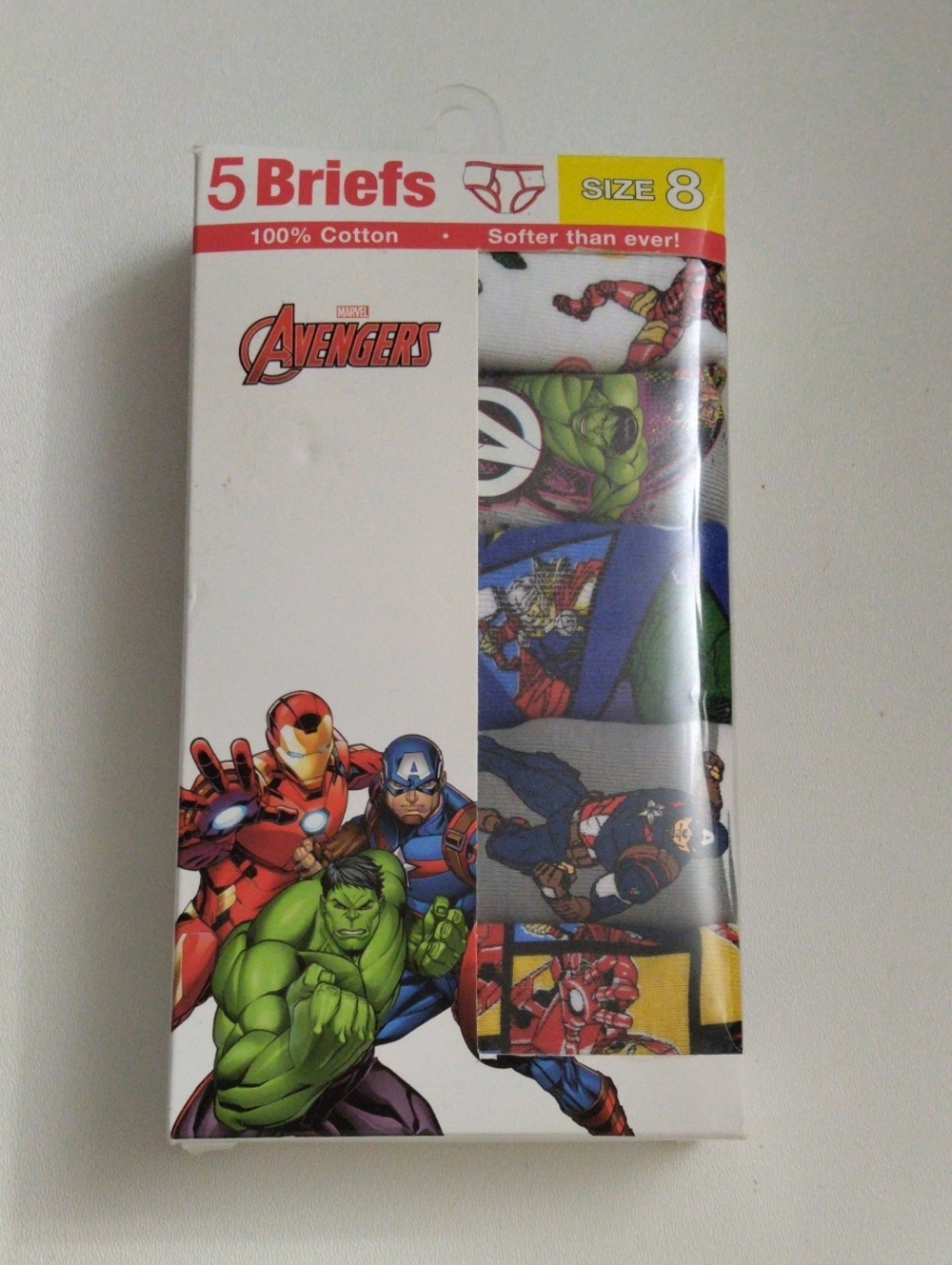 Marvel Avengers Boys' Briefs size 8 New